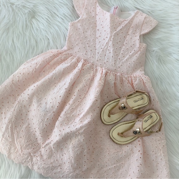 Bundle 4T Toddler Girl Michael Kors Sandals 10 + Party Dress - Picture 1 of 4